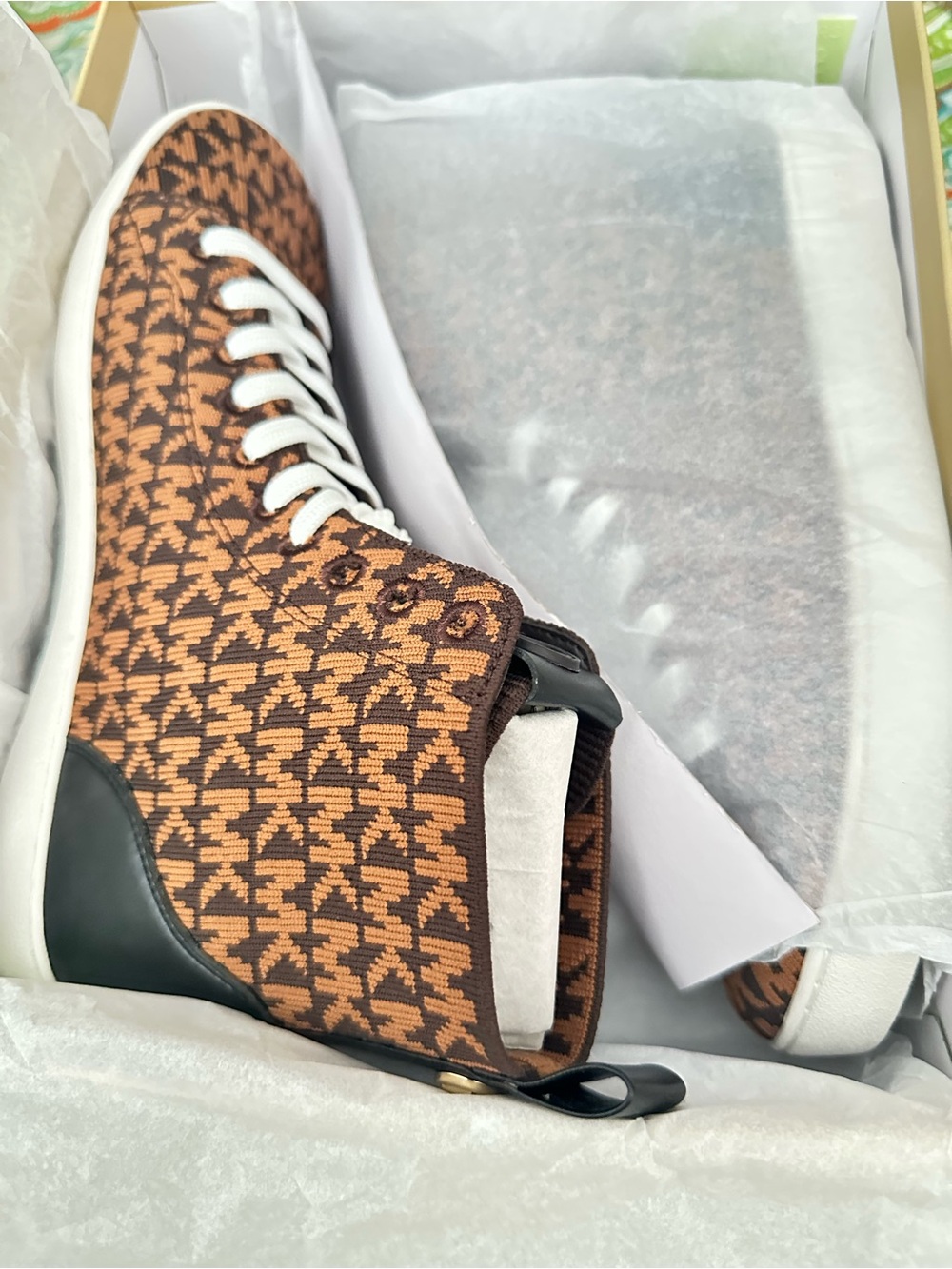 Michael Kors Brown and Black High-Top Sneakers